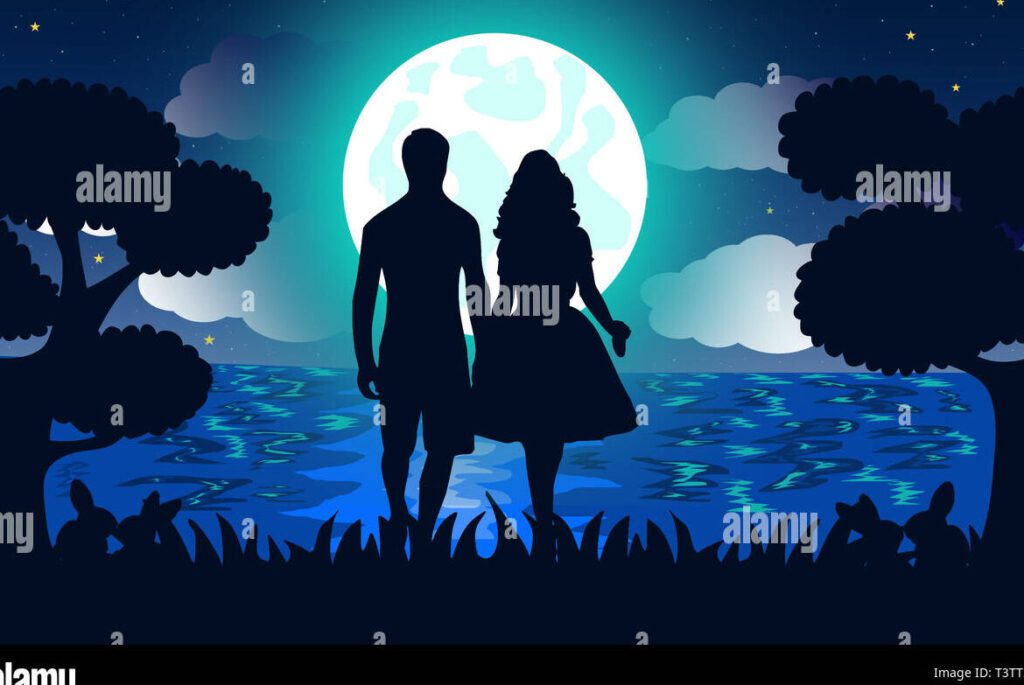 Consejos infalibles para reconquistar a un hombre Aries 1 una imagen de una pareja abrazada bajo la luz de la luna