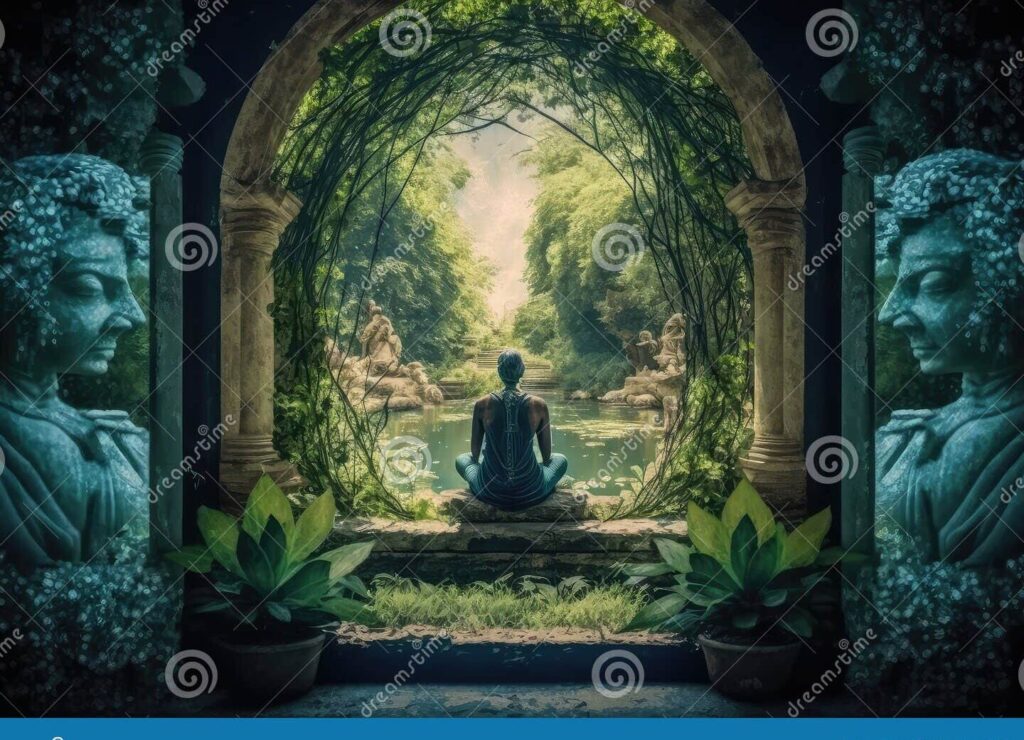 Cómo encontrar el equilibrio perfecto entre luchar y descansar 1 una imagen de una persona meditando en un entorno tranquilo y armonioso