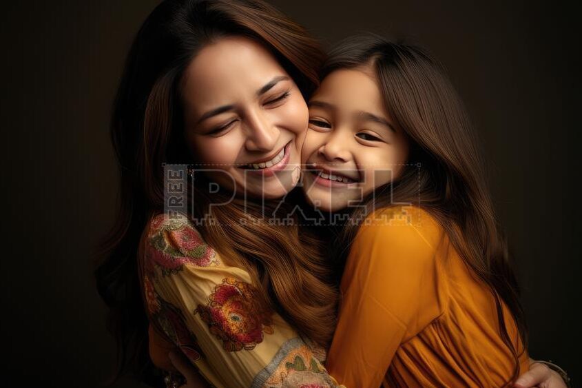 10 formas creativas de expresar amor y hacer sentir especial a tu hija 1 una imagen tierna de una madre abrazando a su hija con una sonrisa en el rostro